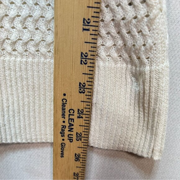 American Eagle Outfitters Women Sweater Small White Open Knit Long Sleeve Casual - Picture 8 of 12